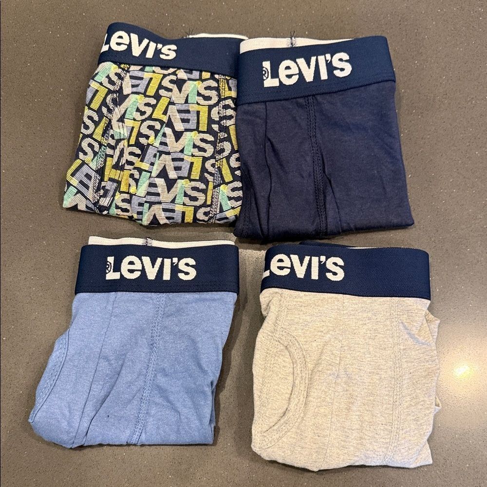 Levi's Light Gray Boxer Briefs with Navy Waistband